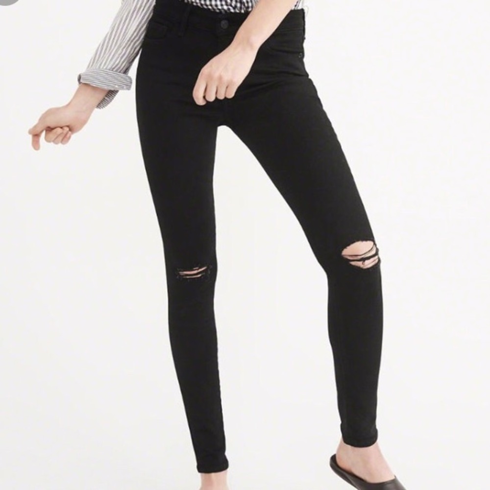 Abercrombie black Harper jeans